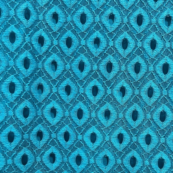 Rabbit Rabbit Rabbit Designs Turquoise Eyelet Sheath Dress - Picture 5 of 7